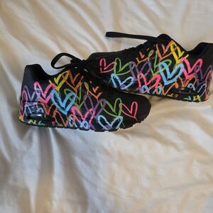 Skechers Black Shoes with Neon Highlights